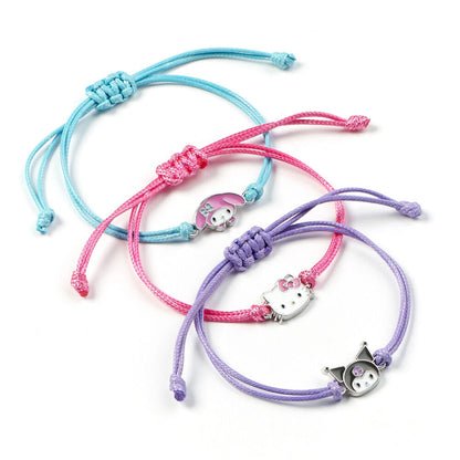 Set de tres pulseras Hello Kitty & Friends con charms de Hello Kitty, Kuromi y My Melody - 3