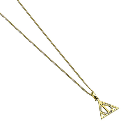 Colgante dorado Deathly Hallows de Harry Potter con cadena - 3