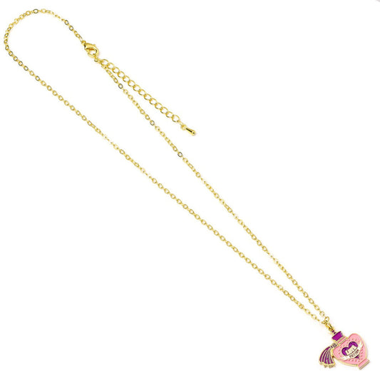 Colgante Love Potion de Harry Potter con corazón rosa y cadena dorada - 3