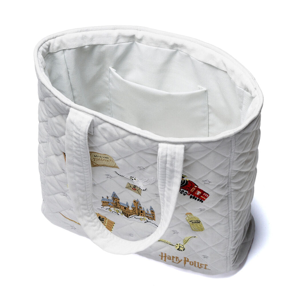 Bolso tote acolchado de terciopelo Harry Potter Icons en blanco - 3
