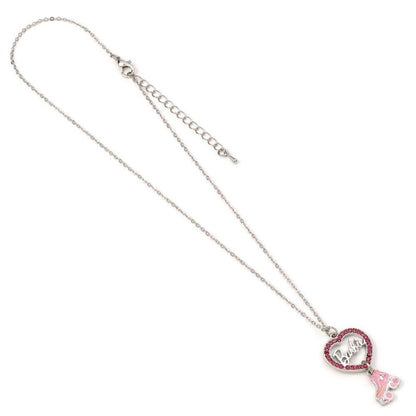 Colgante Barbie con corazón rosa y patinete - 4
