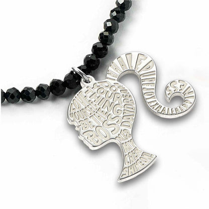 Colgante Silhouette Barbie de plata 925 - 4
