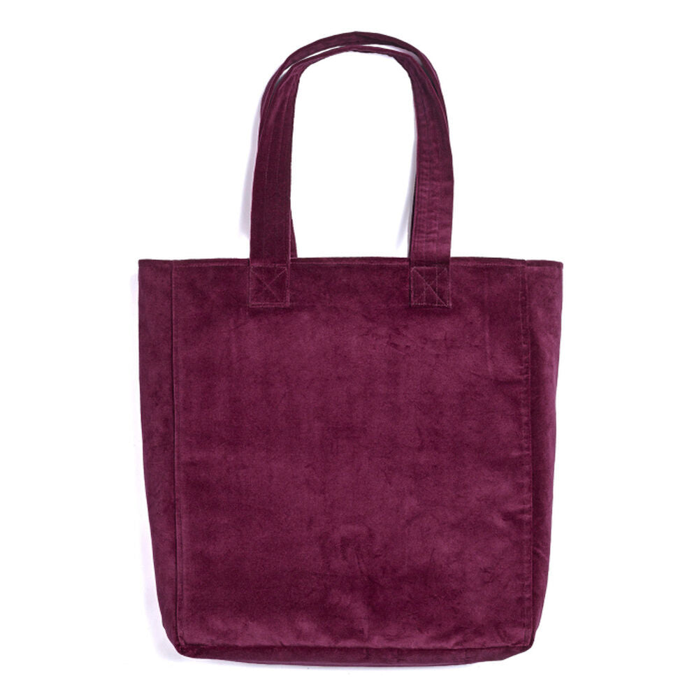 Bolso tote granate de terciopelo Harry Potter con estampado The Wand Chooses the Wizard - 4