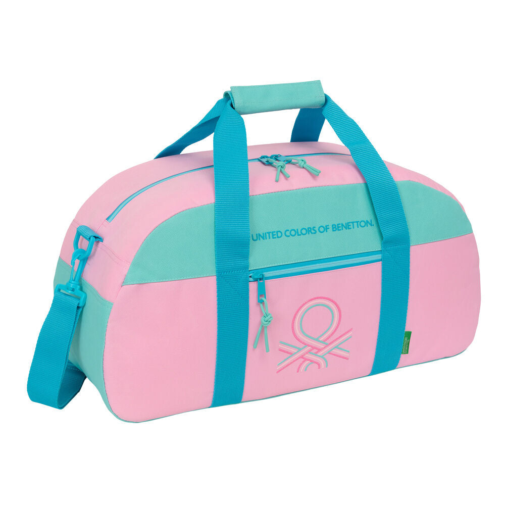 Bolsa de deporte Dolce Benetton rosa y turquesa