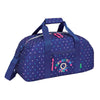 Bolsa de deporte Drop Benetton azul con estampado de gotas multicolor