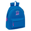 Mochila azul Benetton de 42 cm con bolsillo frontal