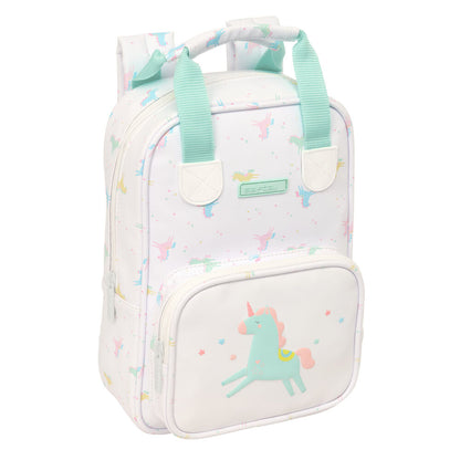 Mochila SAFTA de unicornio de 28 cm en tonos pastel