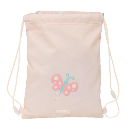 Saco SAFTA rosa claro con diseño de mariposa
