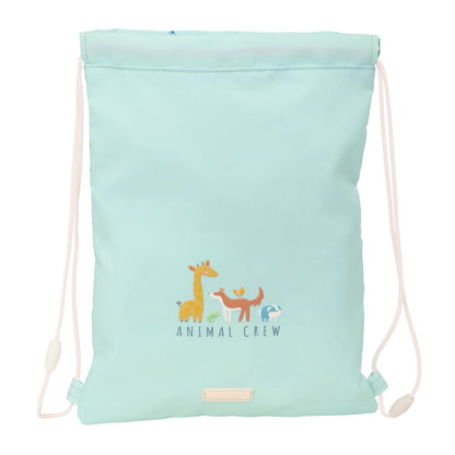 Saco Pandi SAFTA verde agua con animales Animal Crew