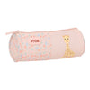 Portatodo rosa SAFTA Joy La Girafa Sophie con estampado y tirador
