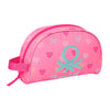 Neceser rosa Heart Benetton con estampado de corazones y asa lateral