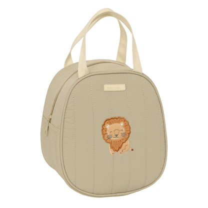 Neceser termo SAFTA beige con motivo de león
