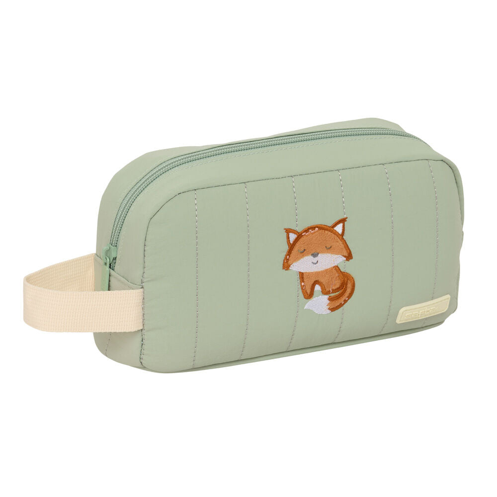 Portadesayunos térmico SAFTA Zorrito verde con asa lateral