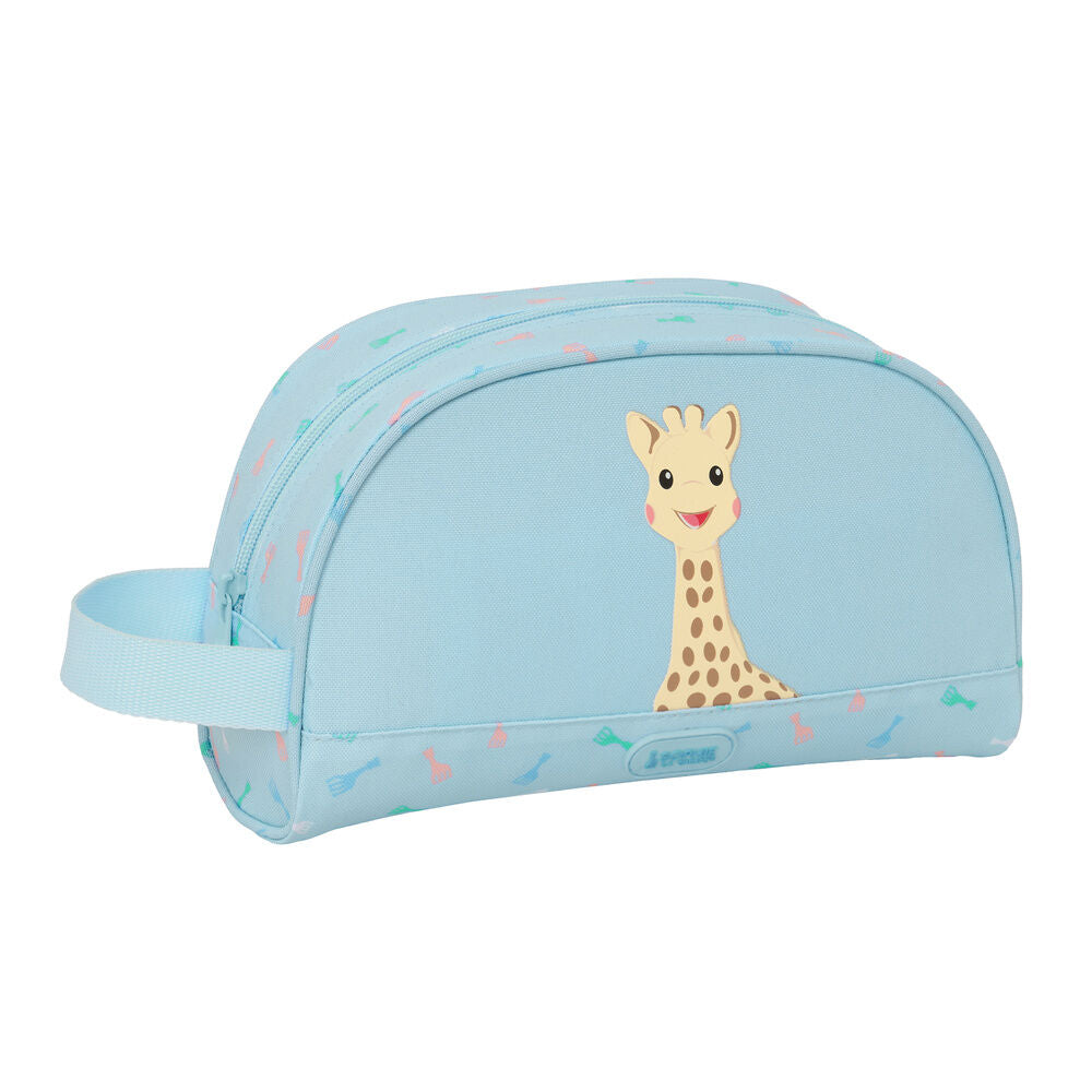 Neceser azul claro SAFTA Dreams La Girafa Sophie con estampado de jirafa