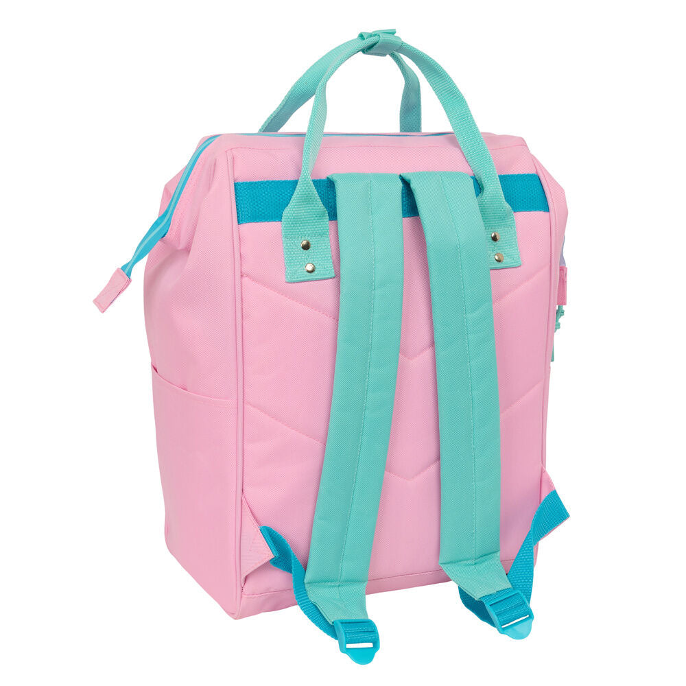 Mochila Dolce United Colors of Benetton rosa y turquesa - 2