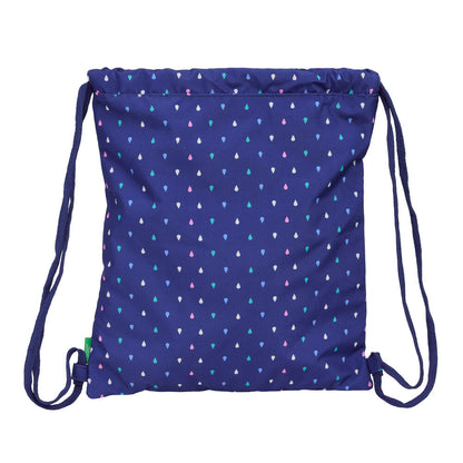 Saco Drop Benetton azul marino con estampado de gotas multicolores - 2