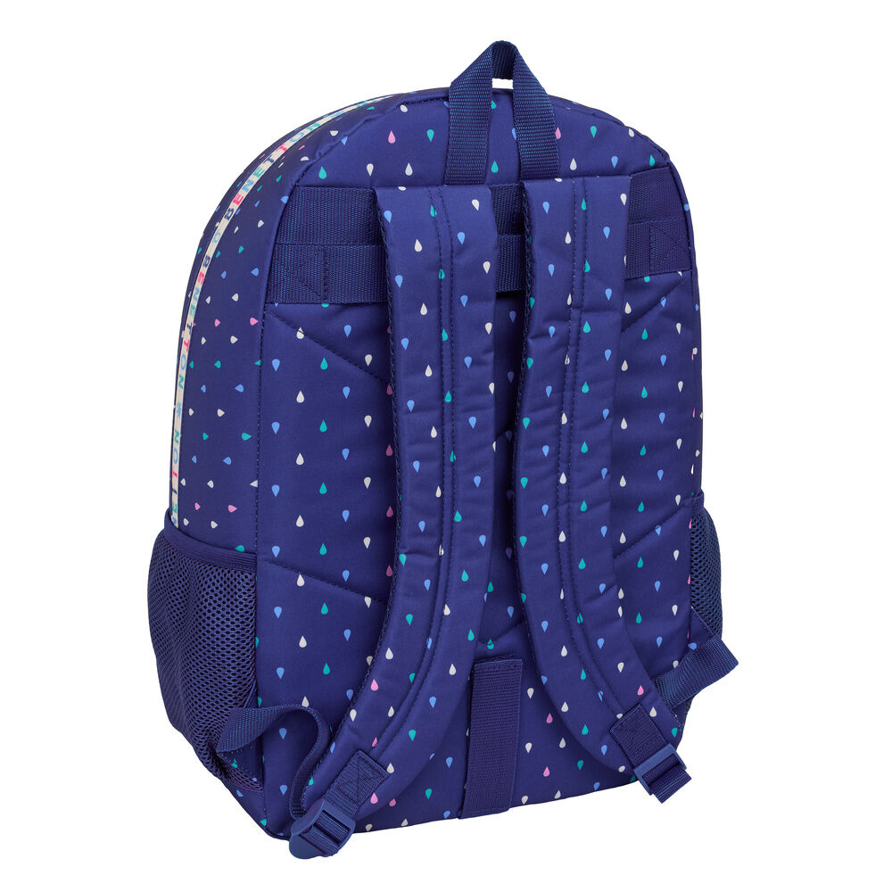 Mochila Drop Benetton azul marino con gotas multicolor - 2
