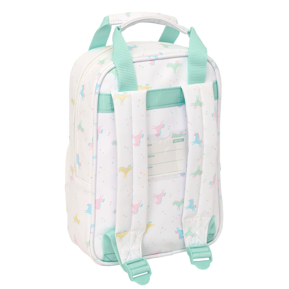 Mochila SAFTA de unicornio de 28 cm en tonos pastel - 2