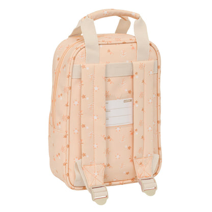 Mochila SAFTA Zorrito de 28 cm en tono melocotón con bolsillo frontal - 2