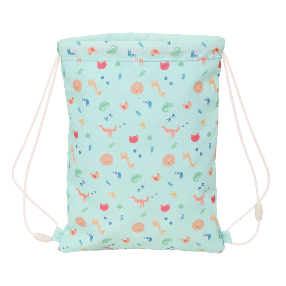 Saco Pandi SAFTA verde agua con animales Animal Crew - 2