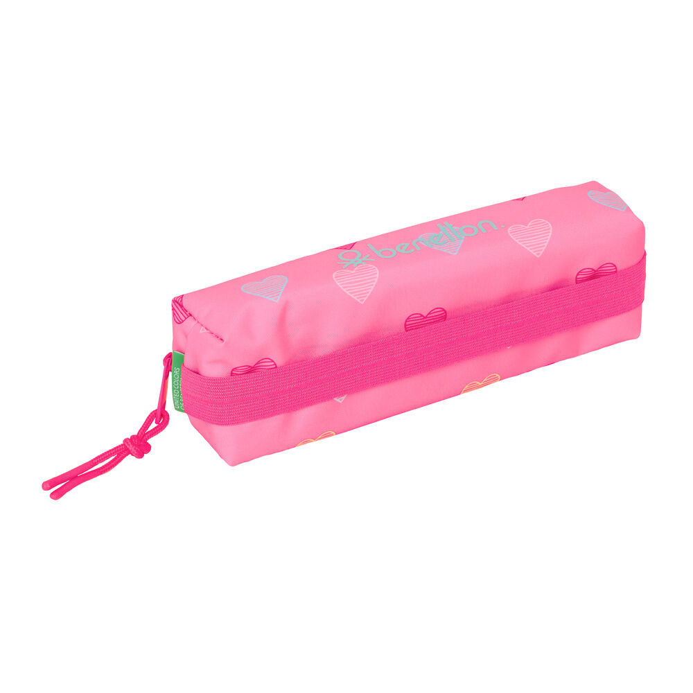 Portatodo rosa Heart Benetton con estampado de corazones - 2