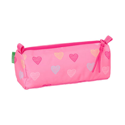Portatodo Heart Benetton rosa con estampado de corazones - 2