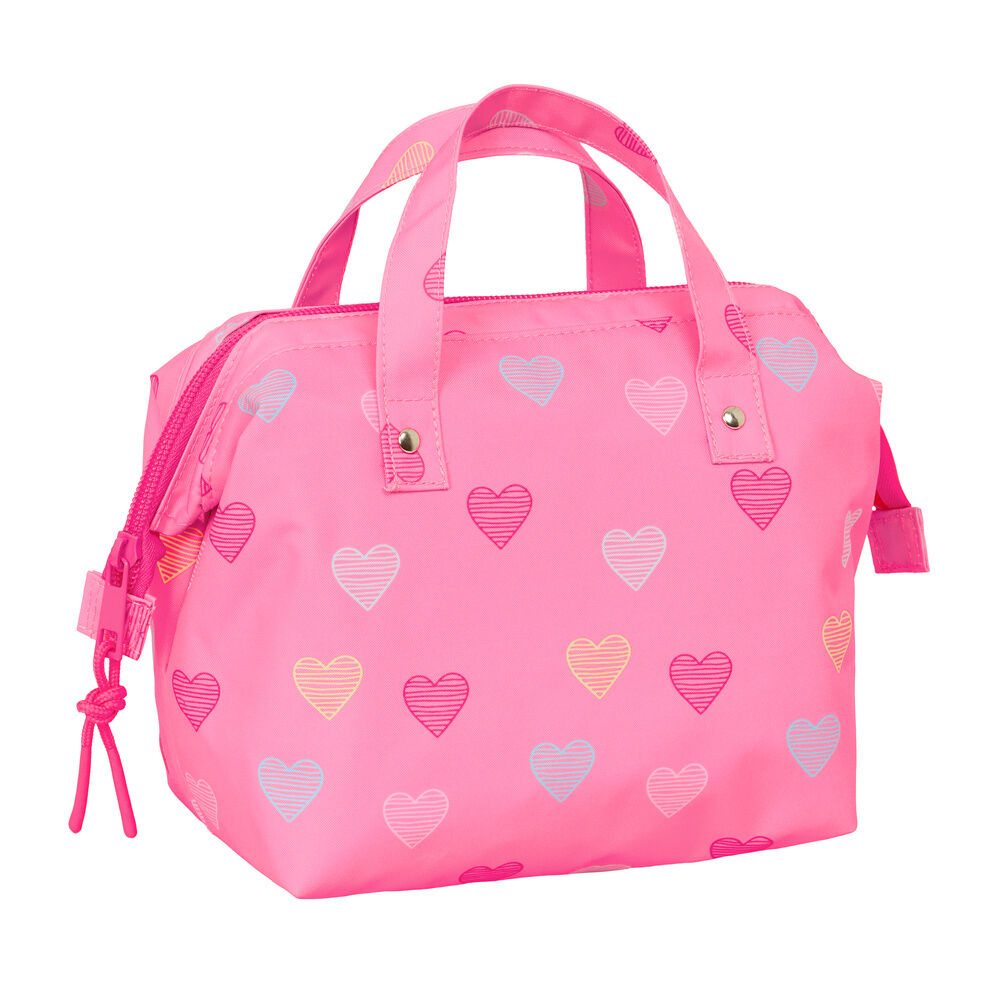 Neceser Heart Benetton rosa con estampado de corazones - 2
