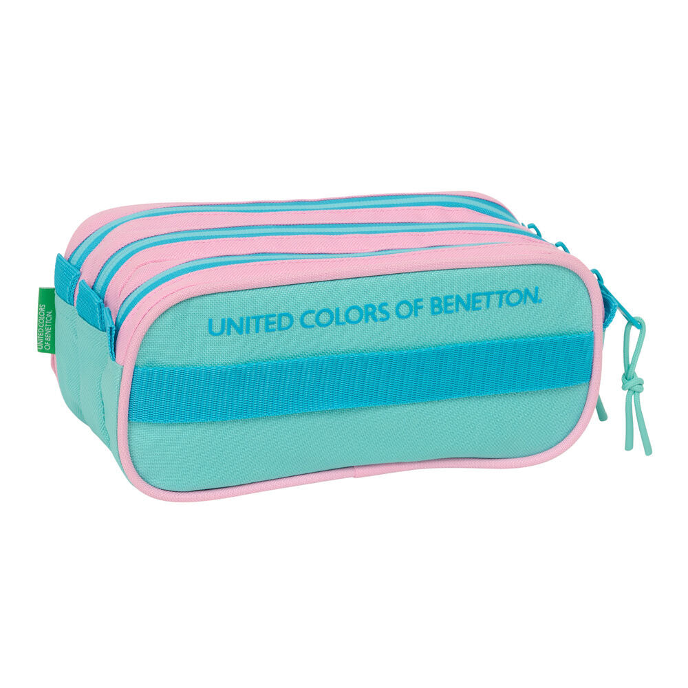 Portatodo triple Dolce Benetton SAFTA en rosa y turquesa - 2