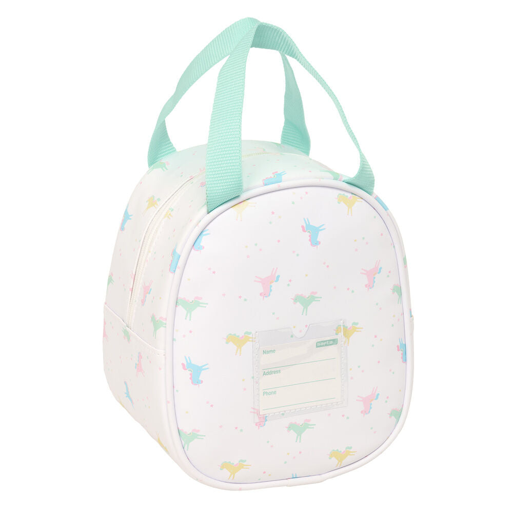 Neceser térmico SAFTA con diseño de unicornio en tonos pastel - 2