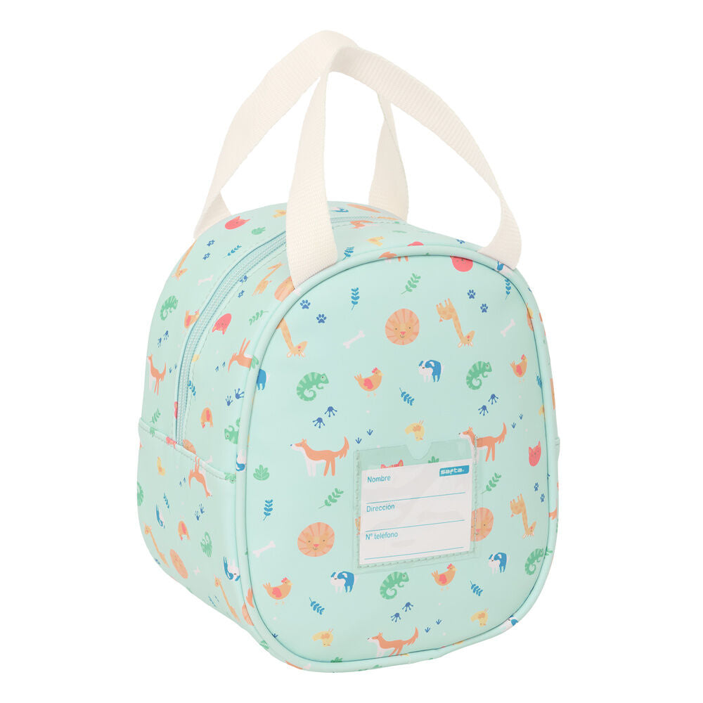 Neceser térmico Pandi SAFTA verde menta con estampado de animales - 2