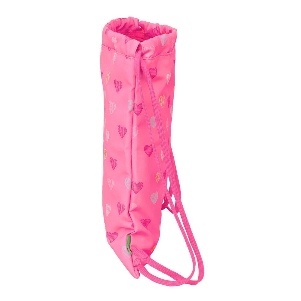Saco Heart Benetton rosa con estampado de corazones - 3
