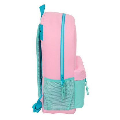 Mochila Dolce Benetton rosa y turquesa de 46 cm - 3