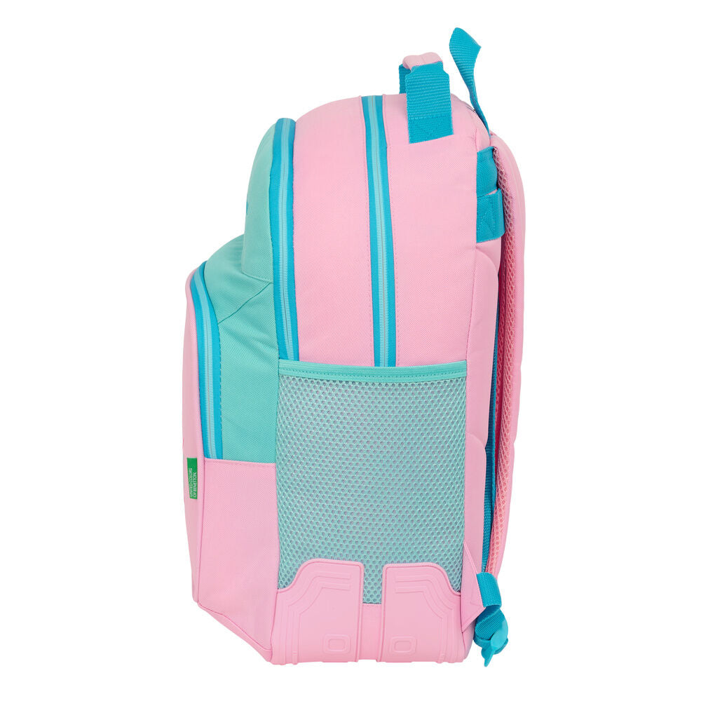 Mochila Dolce Benetton rosa y turquesa de 42 cm - 3