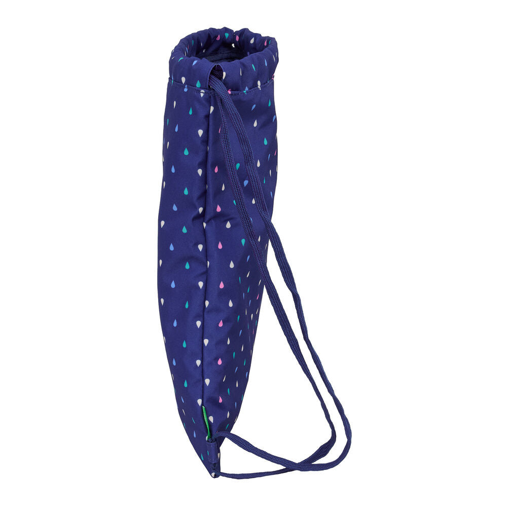 Saco Drop Benetton azul marino con estampado de gotas multicolores - 3
