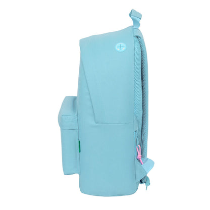 Mochila portátil celeste Benetton de 41 cm - 3