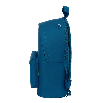 Mochila Benetton azul marino con compartimento frontal - 3