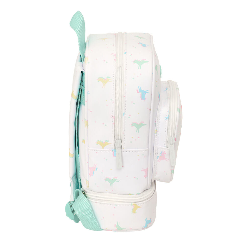 Mochila portameriendas SAFTA de unicornios en tonos pastel - 3