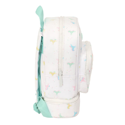 Mochila portameriendas SAFTA de unicornios en tonos pastel - 3