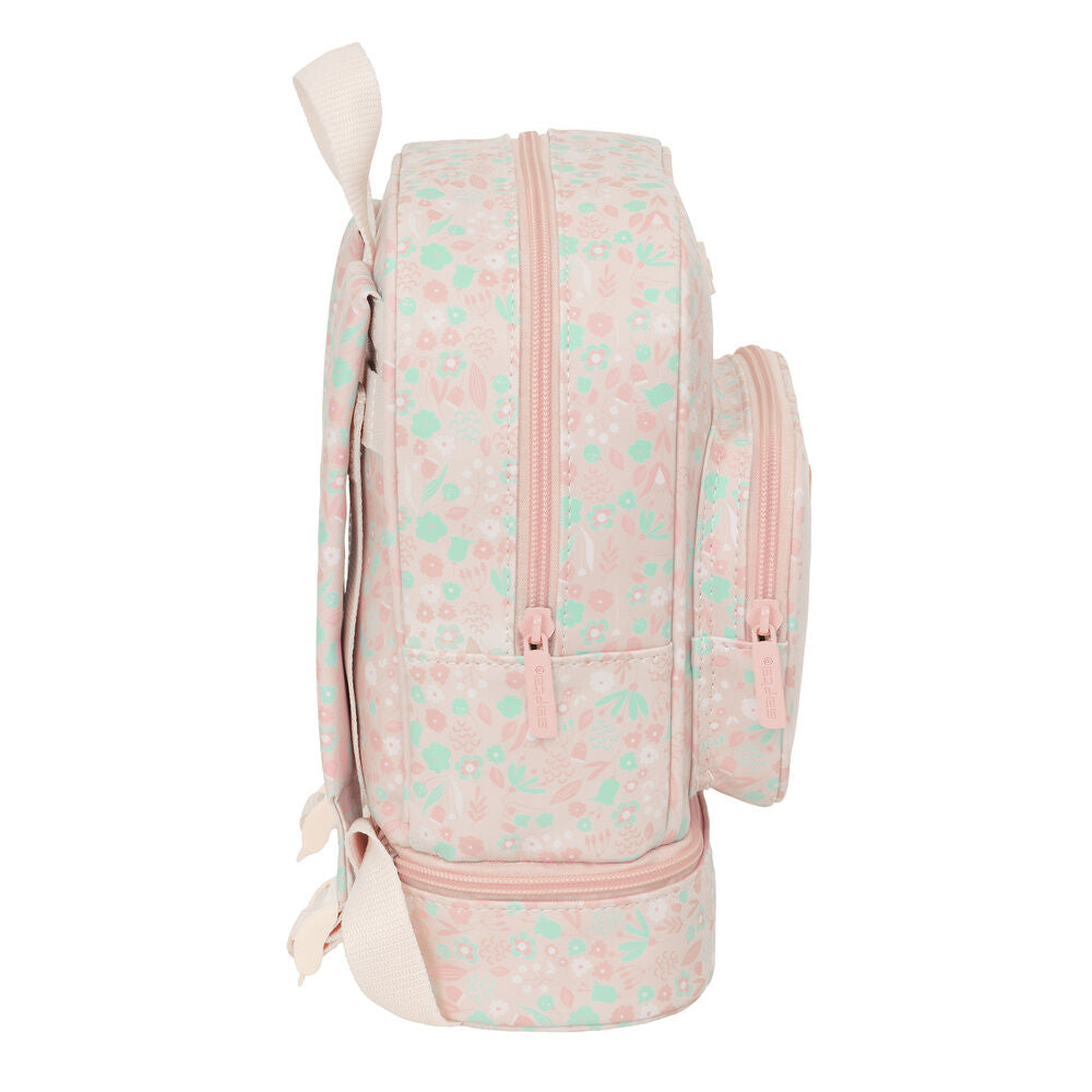 Mochila portameriendas SAFTA Mariposa rosa con estampado floral y bolsillo de mariposa - 3