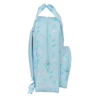 Mochila azul SAFTA La Girafa Sophie con bolsillo frontal - 3