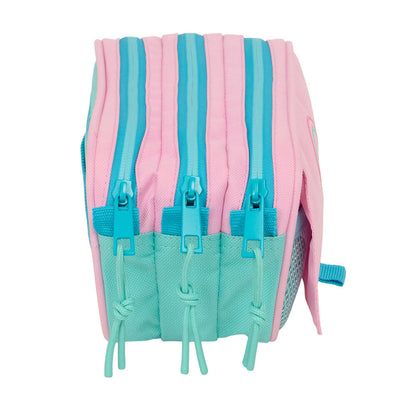 Portatodo triple Dolce Benetton SAFTA en rosa y turquesa - 3