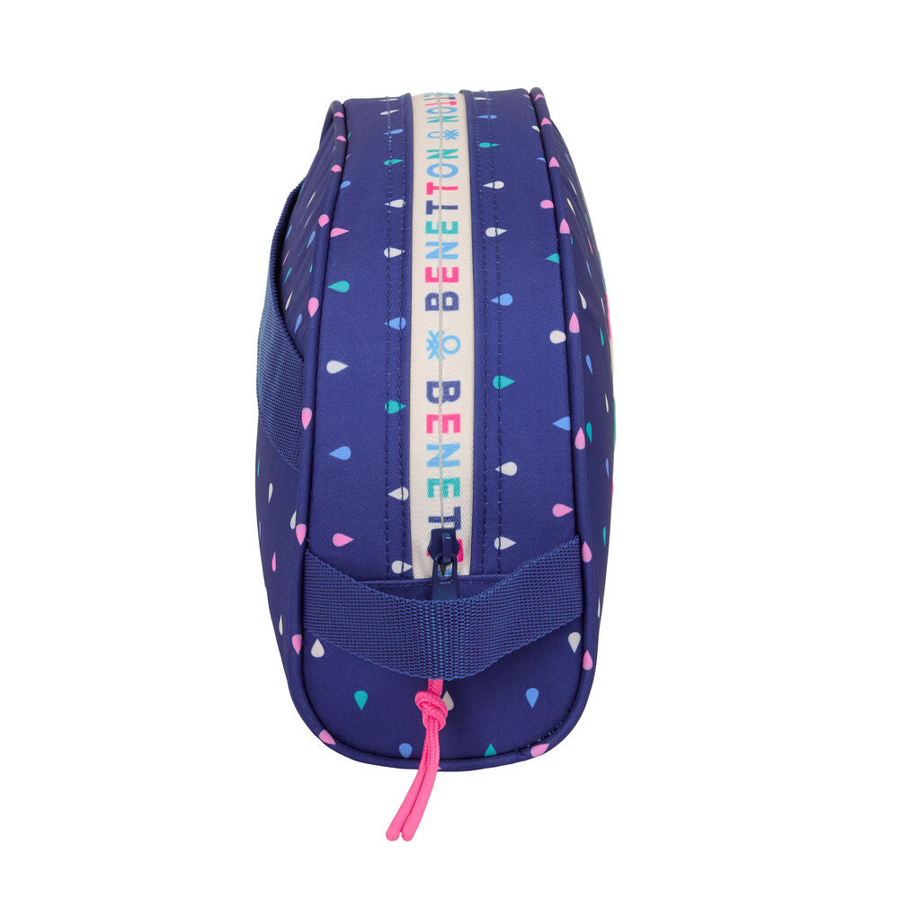 Neceser Drop Benetton azul marino con gotas multicolor - 3
