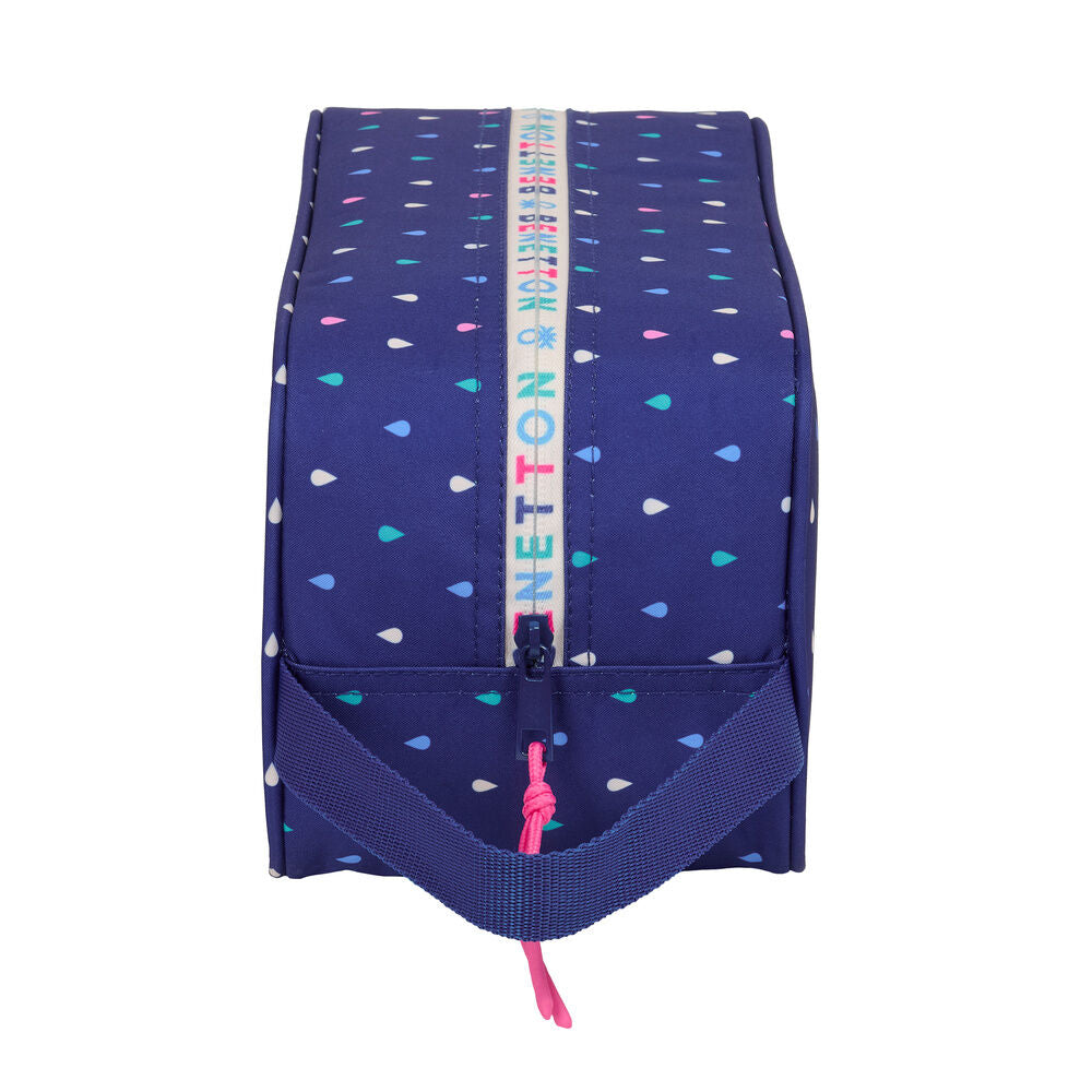 Zapatillero Drop Benetton azul marino con estampado de gotas - 3