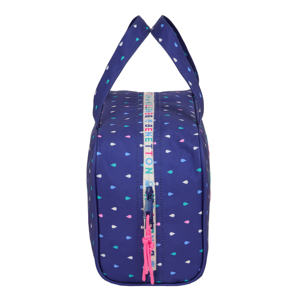 Neceser Drop Benetton azul marino con gotas multicolor - 3