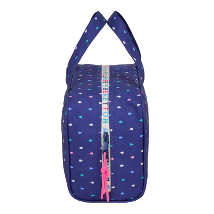 Neceser Drop Benetton azul marino con gotas multicolor - 3