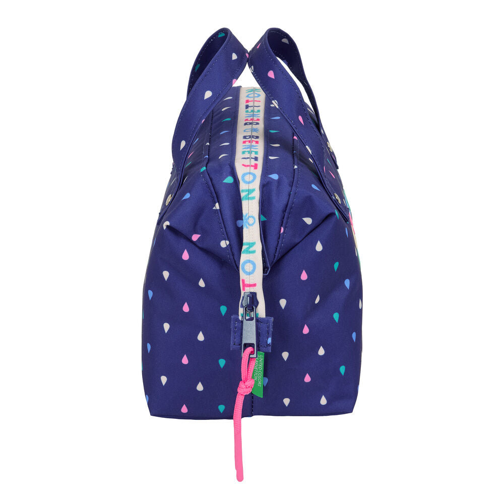 Neceser Drop Benetton azul marino con estampado multicolor - 3