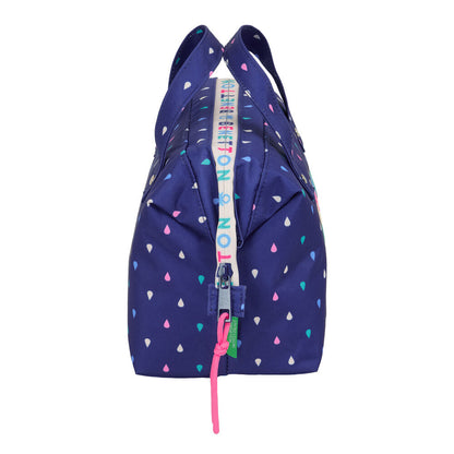 Neceser Drop Benetton azul marino con estampado multicolor - 3