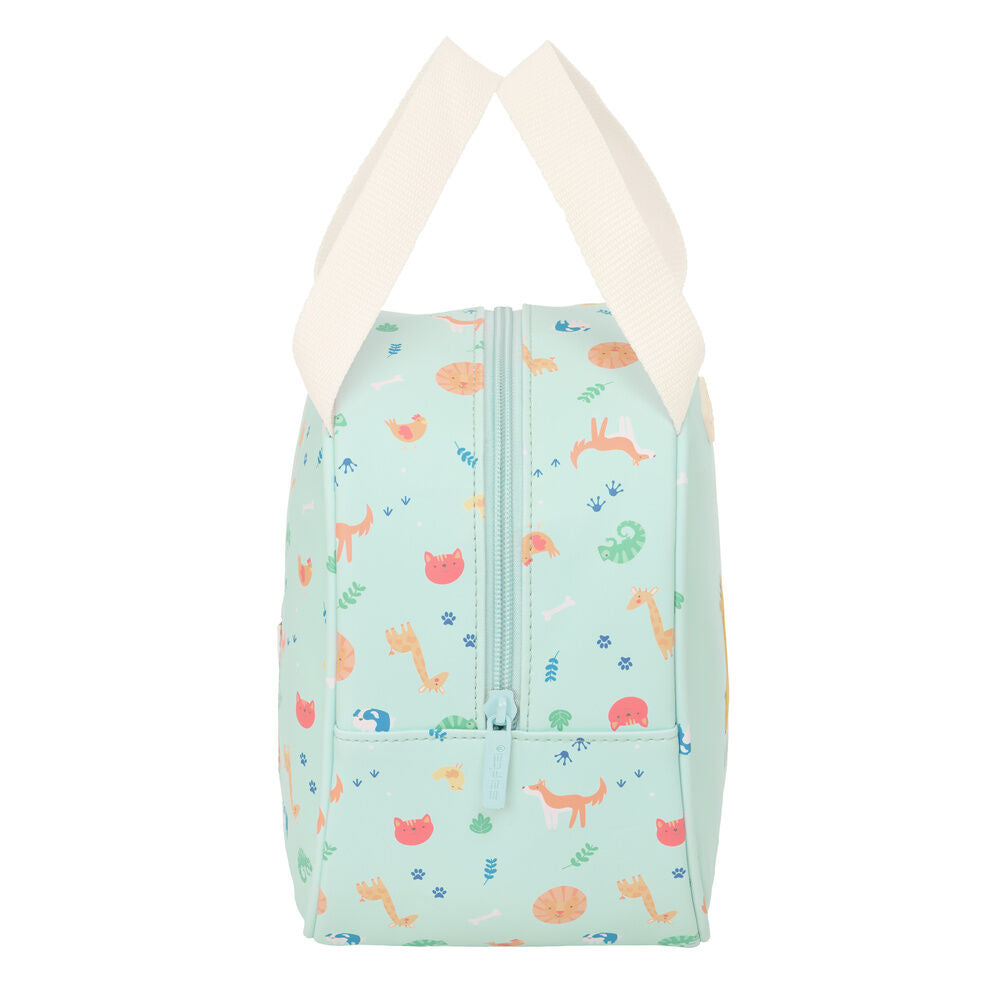 Neceser térmico Pandi SAFTA verde menta con estampado de animales - 3