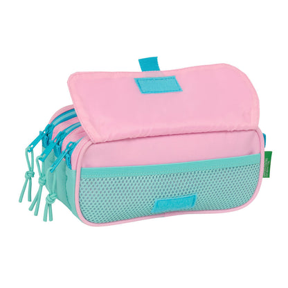 Portatodo triple Dolce Benetton SAFTA en rosa y turquesa - 4