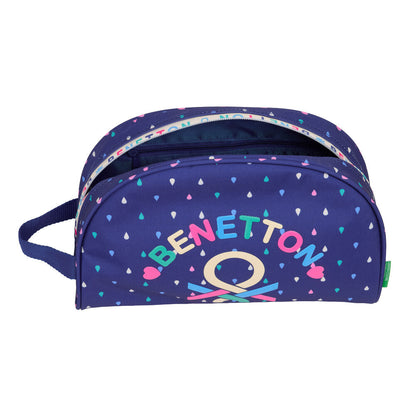 Neceser Drop Benetton azul marino con gotas multicolor - 4